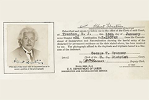 Albert Einstein Declaration card